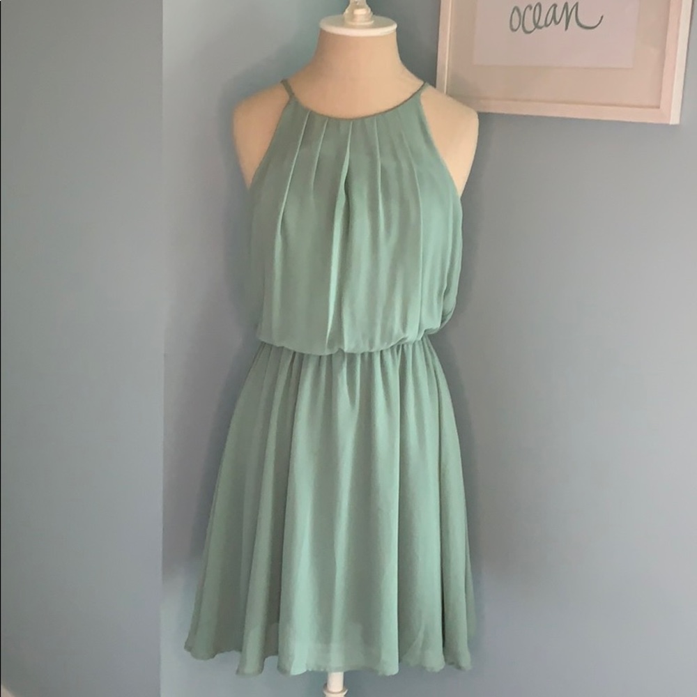 Mint flowy dress